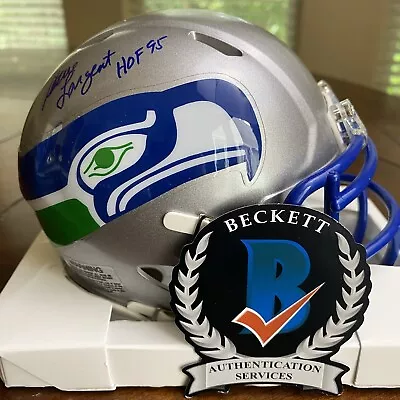 Steve Largent Signed Autographed Seattle Seahawks Hof 95 Mini Helmet Beckett • $25.49