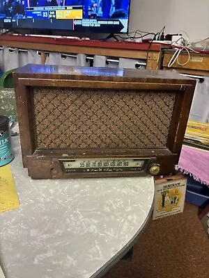 Vintage Philco Tube Radio Wooden Cabinet Model 53-954 Special Services (repair) • $36