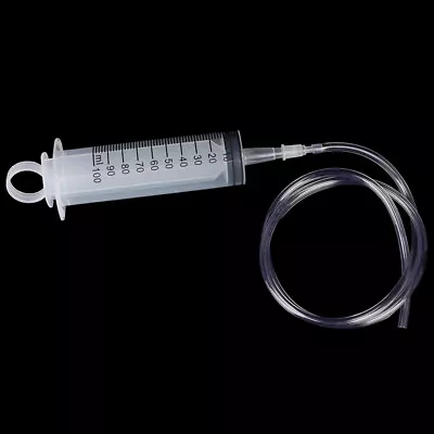 60-200ml Large Capacity Syringe Reusable Pump Oil Measuring With  Silicone  XI • $7.95