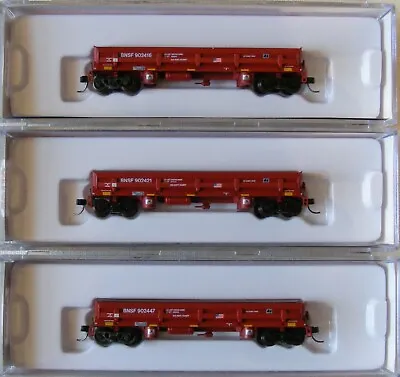 Atlas N Scale Difco Side Dump Car BNSF Lot Of Three New! • $101.85