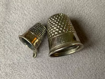 Thimble Silver Color Metal Sewing Craft NOS Grandmacore Cottagecore • $18