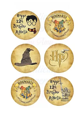 £4.90 • Buy Harry Potter Birthday Edible Personalised Cupcake Toppers