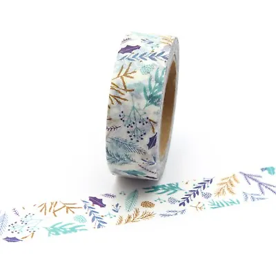 $5.50 • Buy Washi Tape Floral Leaf Branches Foliage Autumn 15mm X 10m