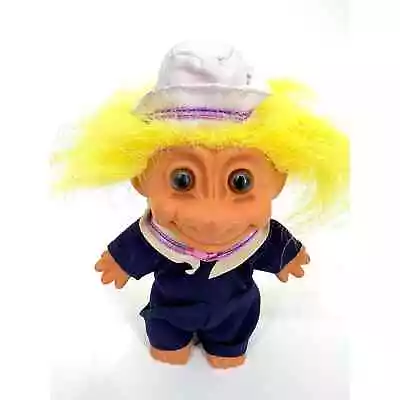 Vintage RUSS Lucky Troll Doll Sailor Yellow Hair Brown Eyes • $20