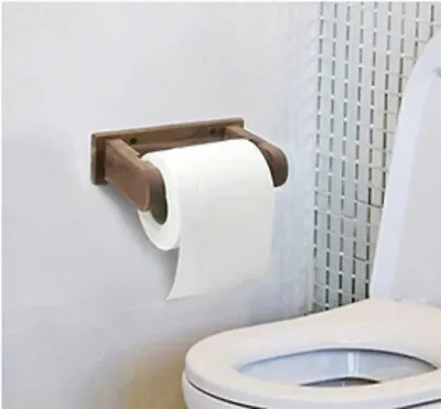 £7.99 • Buy Toilet Roll Wooden Holder Bathroom Tissue Dispenser