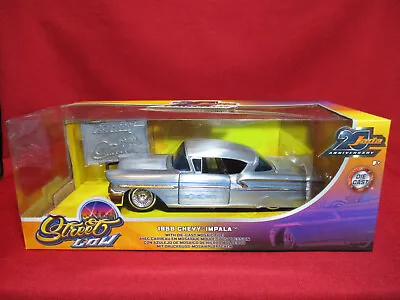 1958 Chevy Impala Street Low Silver 20th Anniversary Lowrider Jada Toys 1/24 • $109.99