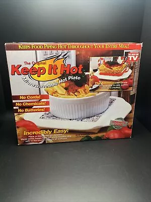 The Original Keep It Hot Microwaveable Hot Plate Solid Granite Core In Box • $6.99