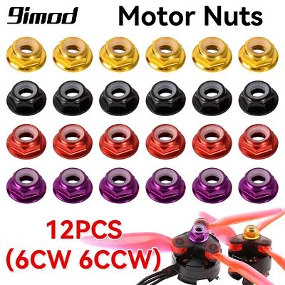 12pcs M5 4.5mm Nuts CW CCW Self-Locking Lock Nuts For RC FPV Racing Drone Motor • $8.83