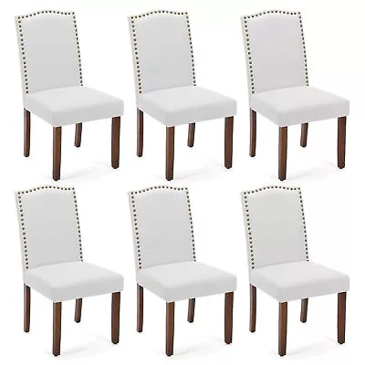 Dining Chairs Set Of 6 Fabric Dining Room Chairs Upholstered Parsons Chairs... • $303.04
