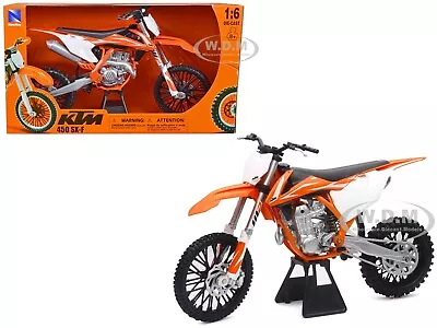 2018 Ktm 450 Sx-f Dirt Bike Orange 1/6 Scale Diecast Motorcycle By New Ray 49613 • $39.99