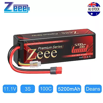 Zeee 11.1V 100C 5200mAh 3S LiPo Battery Deans Hardcase For RC Car Truck Heli • $55.99