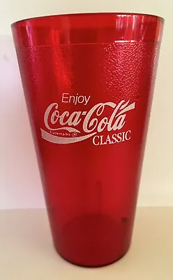 NEW Vintage 1987  1 Coke Coca Cola Restaurant Red Plastic Tumblers Cups 32oz USA • $14.99