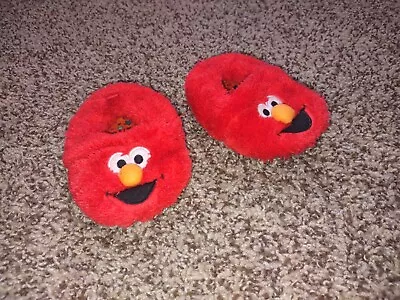 Baby Boys Or Girls Size 4 Elmo Slippers Sesame Street Non-Skid Dots • $4