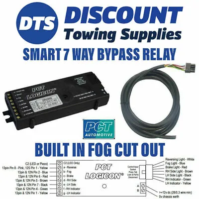 Universal 7 Way Bypass Relay PCT ZR2500 Towing Interface Inc Fog Cut Out • £29.95