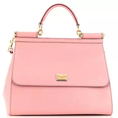 Dolce & Gabbana Miss Sicily Bag Leather Large Pink • $853.30