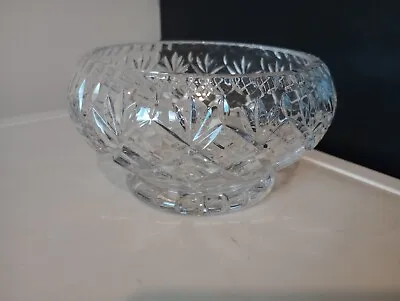 A Lovely Etched Design Edinburgh Crystal Bowl  • £2