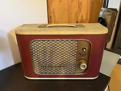 Vintage 1950s Selmer Truvoice Blood Red Cream Little Giant Valve Amplifier Combo • £165
