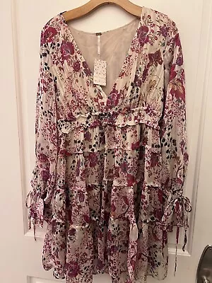 NWT Free People Closer To The Heart Mini Floral Dress  Size Med OB1060993 • $55