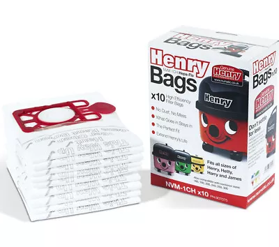 Henry Hoover Bags Hepaflo NVM-1CH 907075 Numatic Hetty James Harry • £28.99