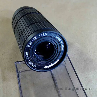 Computar MACRO ZOOM 0.3X-1X 1:4.5 Industrial Lens With Extender For 16x9 • $99.95