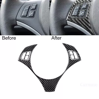 $18.77 • Buy 3pcs For BMW 125i 128i 135i Carbon Fiber Steering Wheel Interior Trim Type B