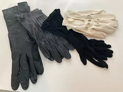 LOT 1930s-1940s Vintage Gloves Leather Net Driving Theater Wear • $25