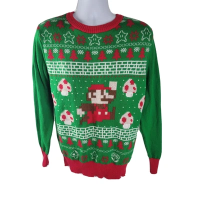 $25.99 • Buy Nintendo Super Mario Holiday Ugly Christmas Sweater Unisex Adult Small