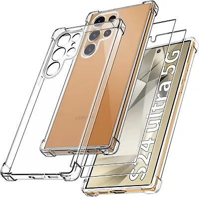 CaseFor Samsung S24 Ultra S23 FE S22 A34/A54/A14 A25  Clear Gel Phone Cover • £3.95