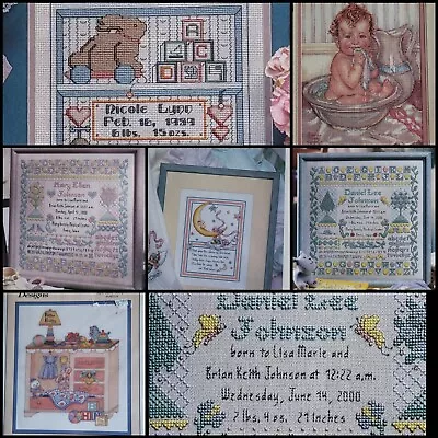 Baby Themed Cross Stitch Patterns Vintage Out Of Print - YOU CHOOSE    {1} • $7