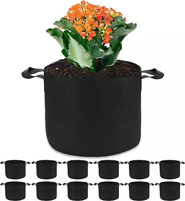 OPPOLIFE 12-Pack 3 Gallon Plant Grow Bags Heavy Duty Aeration Fabric Pots • $18.72