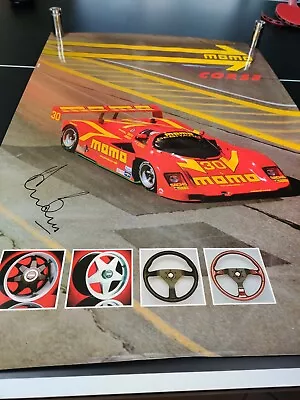 Original Momo Corse Porsche 962 Poster 26.5x38   Signed By Derek Bell • $39.99