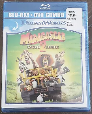 Madagascar: Escape 2 Africa [Blu-ray + DVD] New Factory Sealed • $8.99