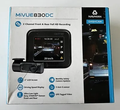 Navman Mivue 830DC Dual Camera Dashcam (MISSING FRONT CAMERA WITH LCD SCREEN) • $99