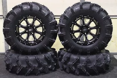 King Quad 500 28  Cryptid Mud Atv Tire & 14  Hd4 Wheel Kit Irs1ca Made In Usa • $1249.90