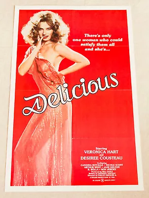 Delicious 1981 US One Sheet Veronica Hart Desiree Cousteau Candida Royalle Movie • $309.59