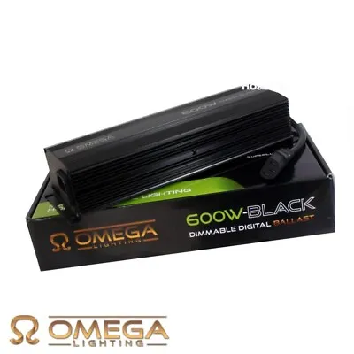 OMEGA BLACK 600 Watt Dimmable Digital Ballast 660w 600w 400w 250w Hydroponics • £31.99