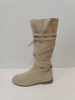 Amanda Smith Durango Western Cowgirl Leather Suede Zip Calf High Boots Sz 9 M • $35.99