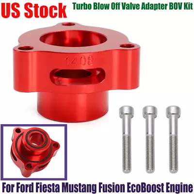 Turbo Blow Off Valve Adapter Red For Ford Fiesta Mustang Fusion Escape EcoBoost • $78.99