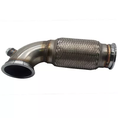 $84.99 • Buy 3  V-Band Downpipe Low Profile 90 Deg With Flex Bellow Exhaust Pipe Stainless US