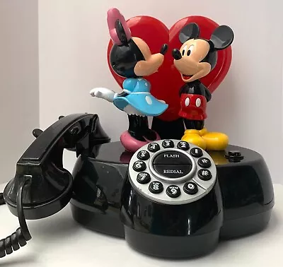 Disney Mickey Minnie Mouse Animated Talking Telephone KNG America Heart Vintage • $65