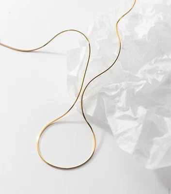 £8.99 • Buy 925 Sterling Silver Thin Snake Necklace 18K Gold Plated