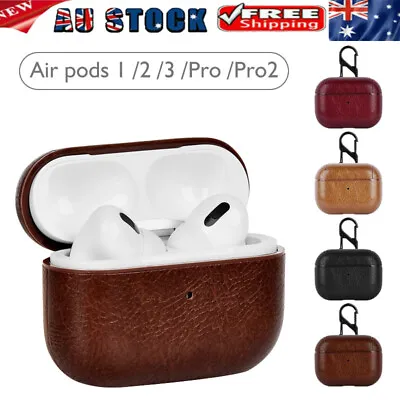 $13.48 • Buy PU Leather Earphone Case Protective Cover Anti Lost Skin For Airpods Pro 3 2 1