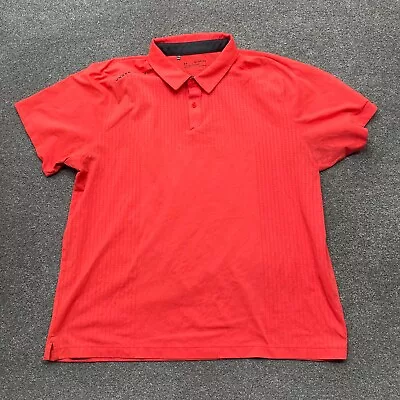 Under Armour Polo Shirt 2XL XXL Highlighter Pink Performance Loose Fit Golf • $19.99