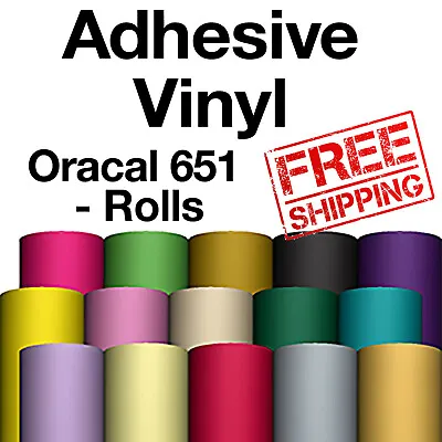 Oracal 651 Vinyl -12 X5 Ft Roll Adhesive Vinyl 61 Colors Available Craft & Hobby • $9.98