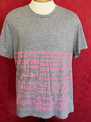 Official Yoko Ono John Lennon Ladies Shirt Size XL PEACE In All Languages • £17.47