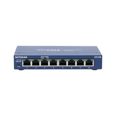Netgear Prosafe 8 Port Gigabit External Ethernet Switch - Gs108v4 • $60