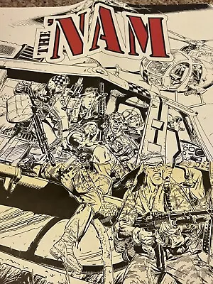 1986 Marvel Comics THE 'NAM Promo Poster MICHAEL GOLDEN Art Super Rare And NM!! • $55