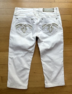 $39.99 • Buy Rock Revival White Women's Alanis Capri Jeans Size 31 X 20 
