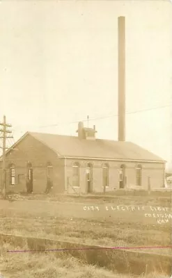 Kansas Chetopa Labette City Electric Light  RPPC Photo Postcard 22-4553 • $55.99