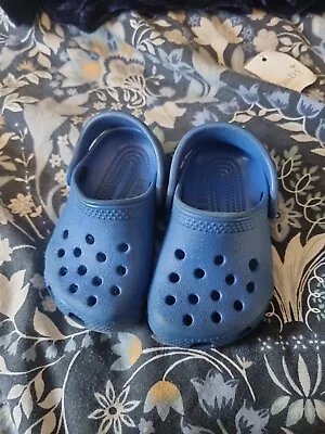 Baby Boys Infant Toddler Size 2 3 Blue Crocs • £5